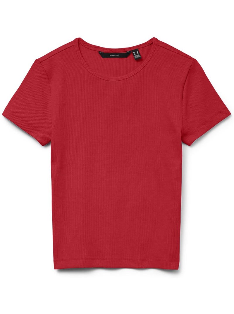 T-shirt Vermelha Feminina Vero Moda Chloe Vermelho - Kiabi
