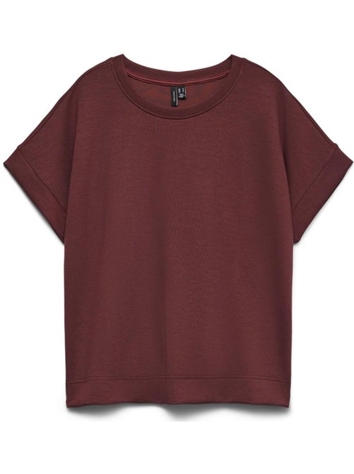 T-Shirt Vermelha Feminina Vero Moda Hali - Kiabi