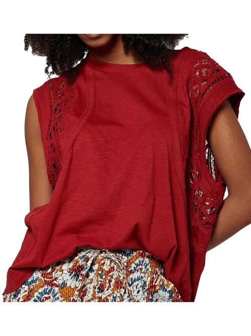 T-shirt Vermelha Kaporal SOLEX para Mulher - Kiabi T-shirt Vermelha Kaporal SOLEX para Mulher - Kiabi