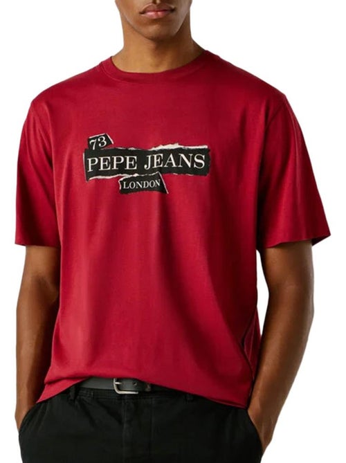 T-Shirt Vermelha Masculina Pepe Jeans Griffin - Kiabi T-Shirt Vermelha Masculina Pepe Jeans Griffin - Kiabi