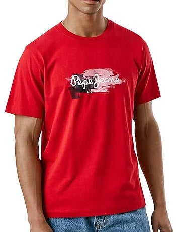 T-shirt Vermelha Masculina Pepe Jeans Trey