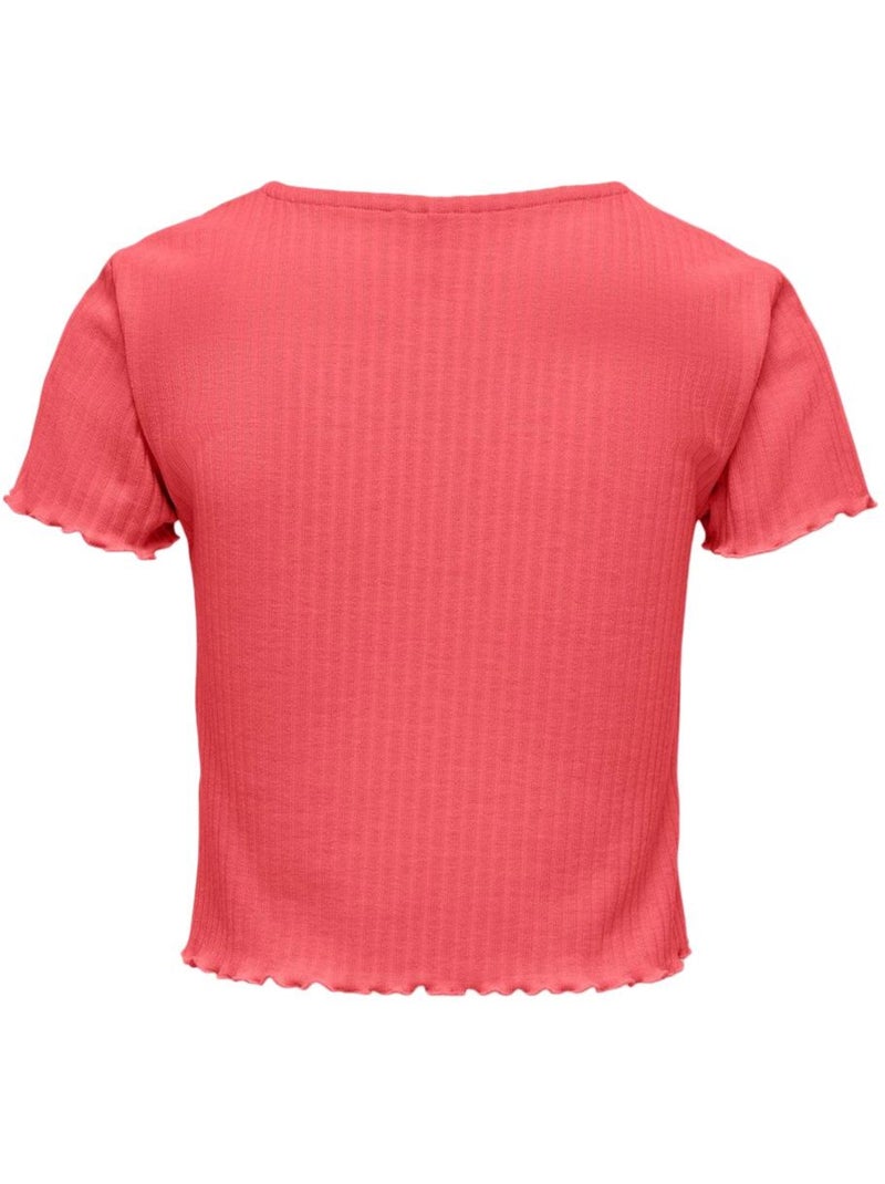 T-shirt Vermelha para Menina Only Nella Vermelho - Kiabi