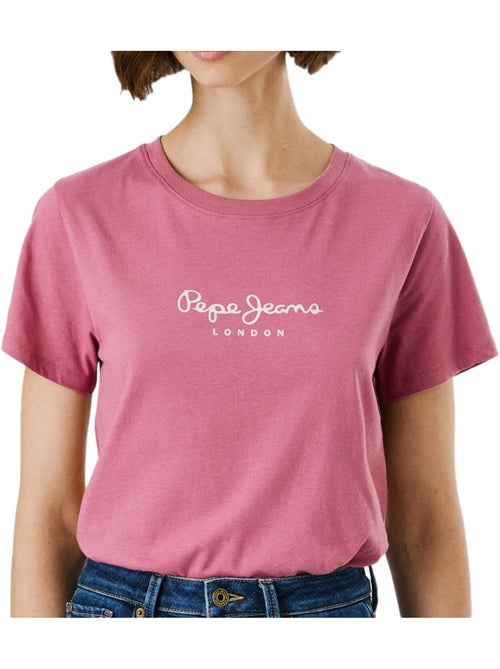 T-shirt vermelha pepe jeans new virginia para mulher - Kiabi
