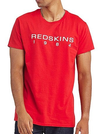 T-shirt vermelha redskins steelers para homem