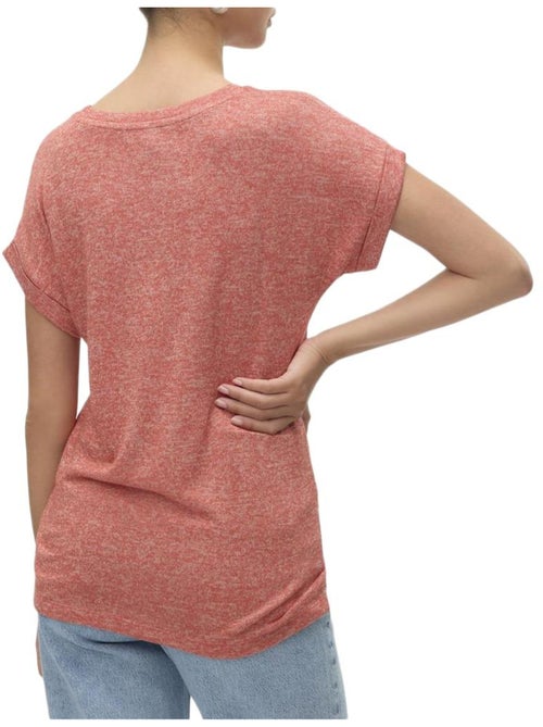T-shirt Vermelha Vero Moda Brianna para Mulher 10291353 - Kiabi