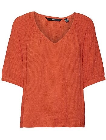T-shirt vermelha vero moda kassi para mulher