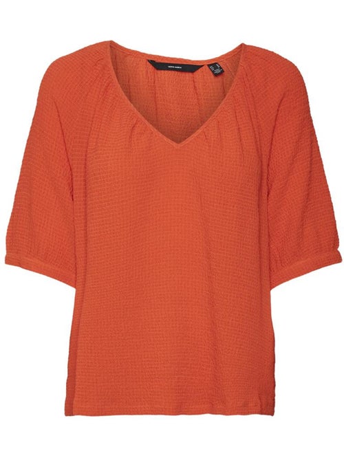 T-shirt Vermelha Vero Moda Kassi para Mulher - Kiabi T-shirt Vermelha Vero Moda Kassi para Mulher - Kiabi
