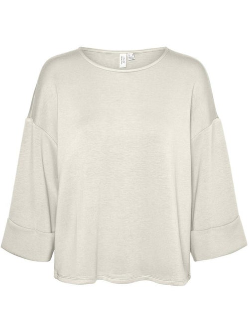 T-shirt vermelha vero moda mocca com mangas 3/4 - Kiabi T-shirt vermelha vero moda mocca com mangas 3/4 - Kiabi