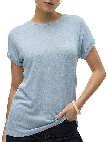 T-shirt fúcsia vero moda brianna para mulher