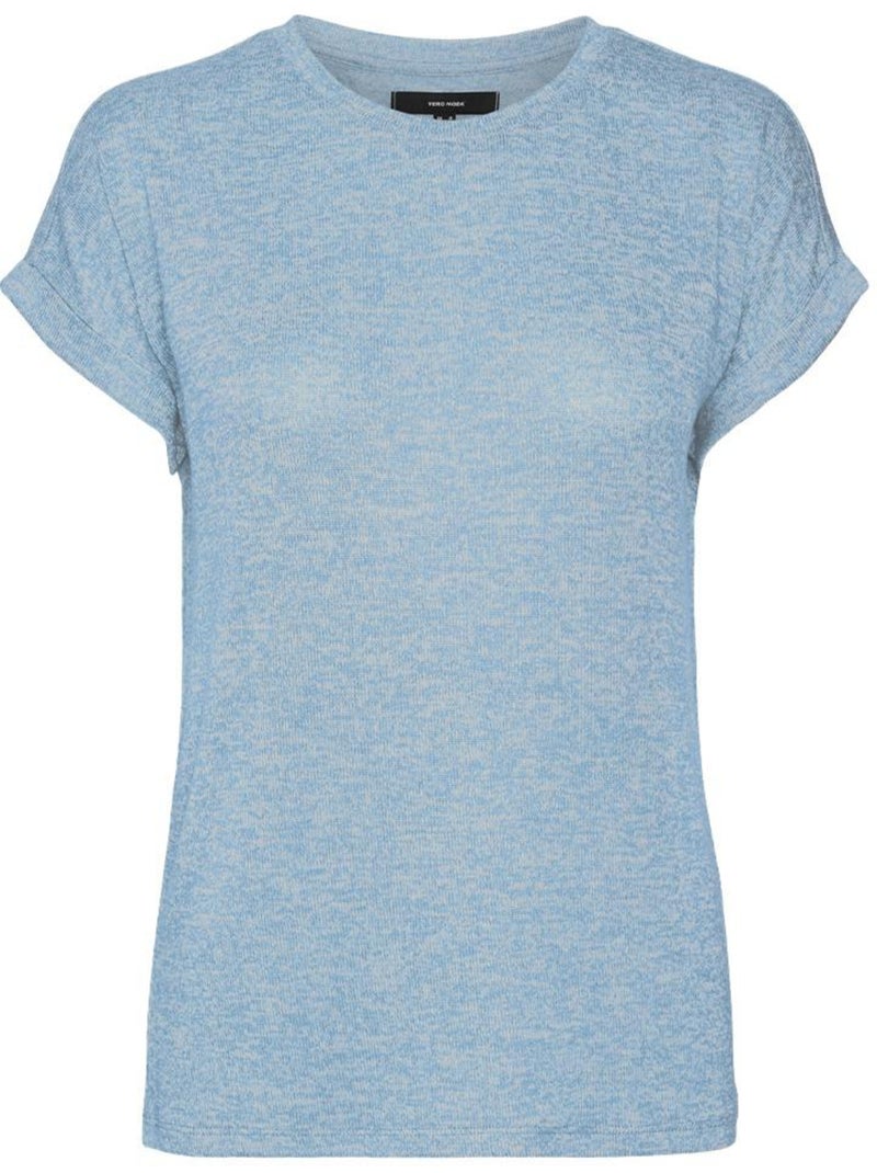 T-Shirt Vero Moda Brianna Azul Claro para Mulher 10291353 Azul claro - Kiabi