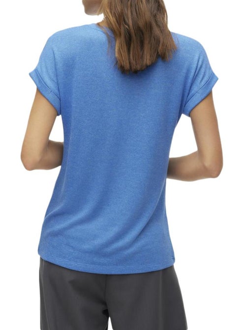T-Shirt Vero Moda Brianna Azul Claro para Mulher 10291353 - Kiabi
