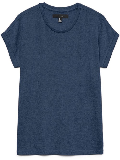 T-shirt Vero Moda Brianna para Mulher Azul Marinho 10291353 - Kiabi