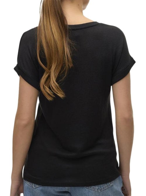 T-Shirt Vero Moda Brianna para Mulher Preto 10291353s - Kiabi T-Shirt Vero Moda Brianna para Mulher Preto 10291353s - Kiabi
