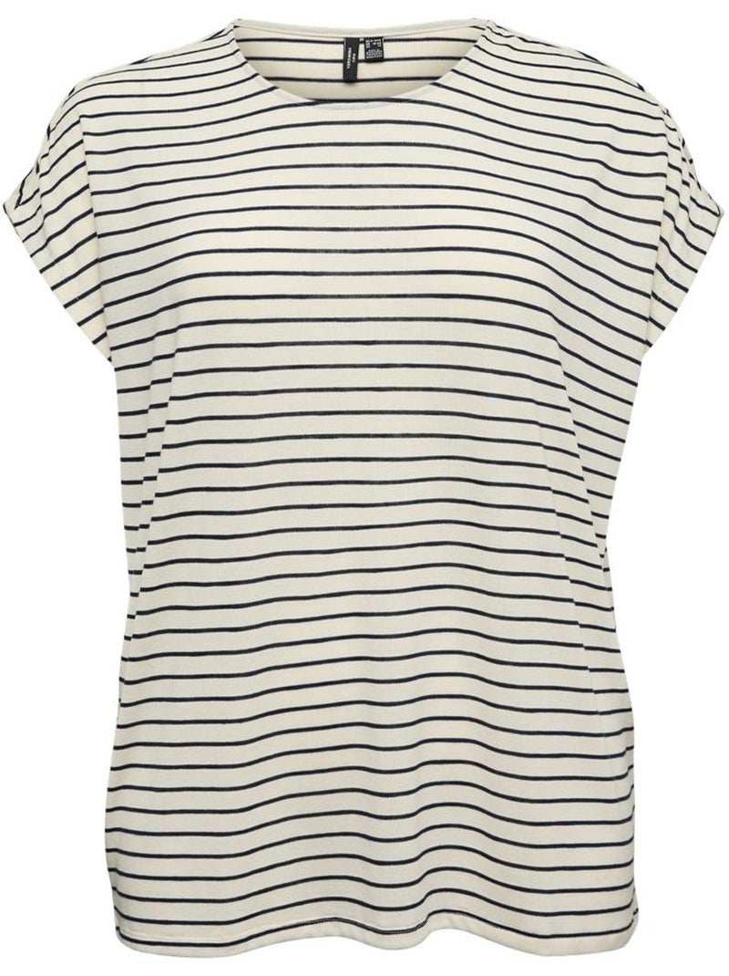 T-shirt Vero Moda Cholli para Mulher Bege/Preto Bege - Kiabi