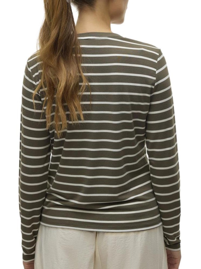 T-shirt Vero Moda Clara para Mulher Branco/Caqui Verde cáqui claro - Kiabi