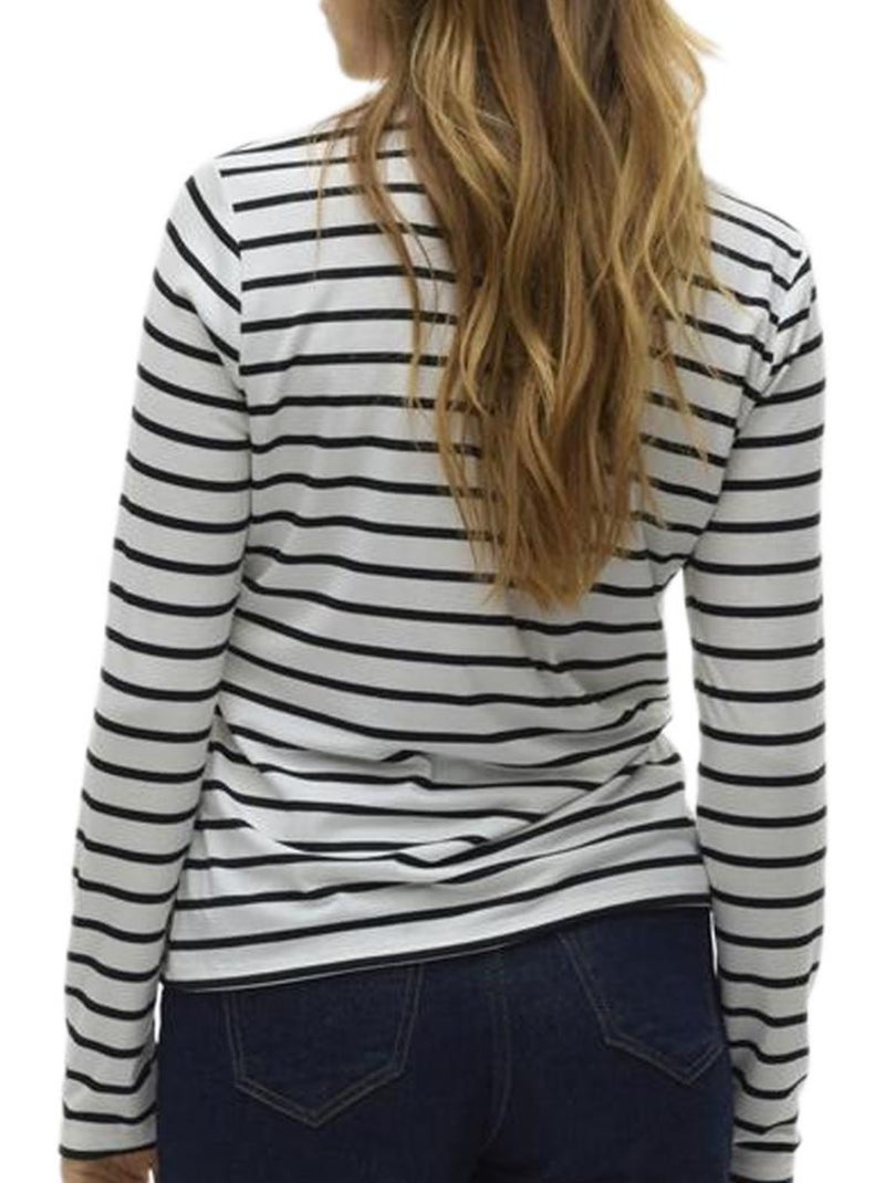 T-shirt Vero Moda Clara para Mulher Branco/Preto Branco - Kiabi