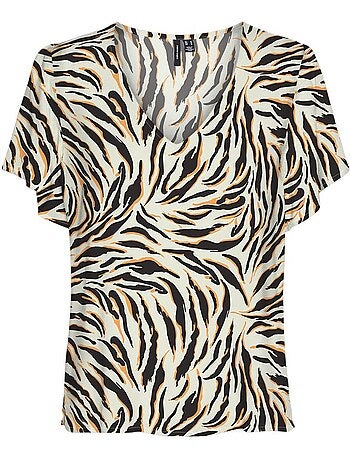 T-shirt Vero Moda Easy Joy para Mulher Branco/Preto