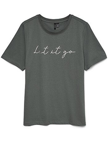 T-shirt Vero Moda Folina Verde para Mulher