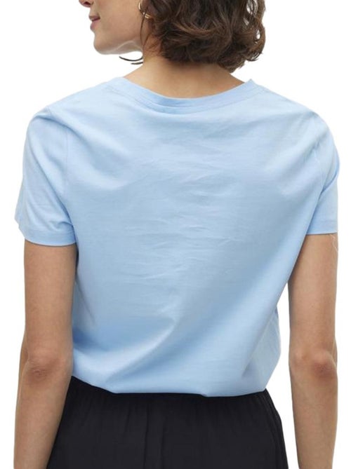 T-Shirt Vero Moda Francis Azul Claro para Mulher - Kiabi T-Shirt Vero Moda Francis Azul Claro para Mulher - Kiabi