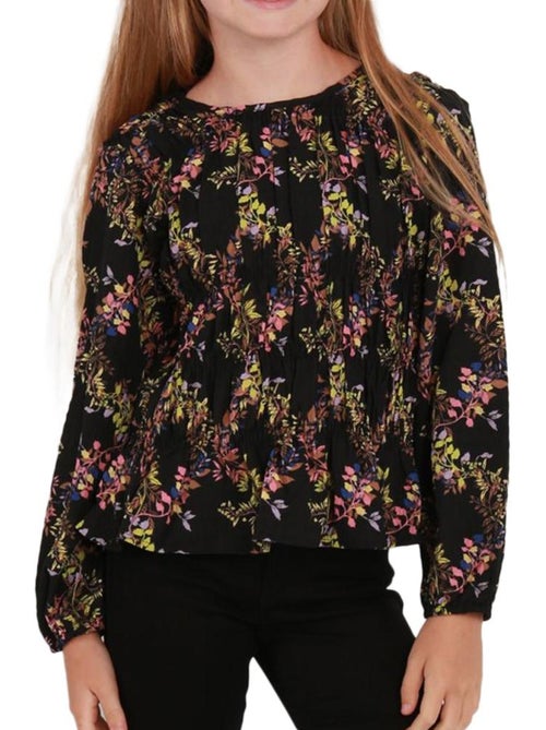 T-Shirt Vero Moda Lova de Manga Comprida Preto com Padrão para Mulher - Kiabi T-Shirt Vero Moda Lova de Manga Comprida Preto com Padrão para Mulher - Kiabi