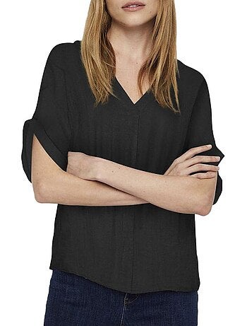 T-shirt Vero Moda Mathilda Preta para Mulher