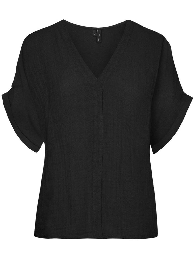 T-shirt Vero Moda Mathilda Preta para Mulher Preto - Kiabi