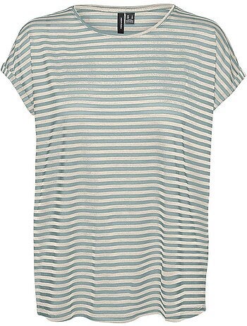 T-shirt Vero Moda Mava para Mulher Branco/Verde