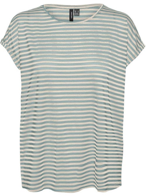 T-shirt vero moda mava para mulher branco/verde - Kiabi