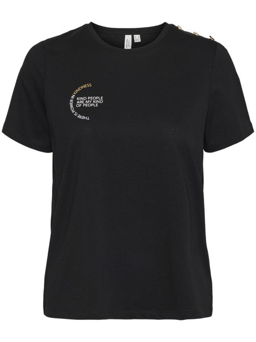 T-shirt vero moda vita preto para mulher - Kiabi T-shirt vero moda vita preto para mulher - Kiabi