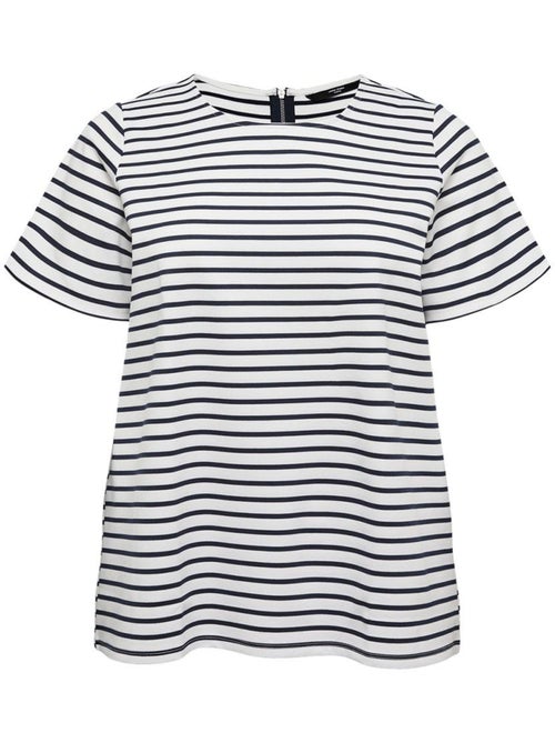 T-Shirt Vero Moda Vmcabby para Mulher Branco/Preto - Kiabi T-Shirt Vero Moda Vmcabby para Mulher Branco/Preto - Kiabi