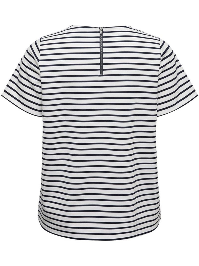 T-Shirt Vero Moda Vmcabby para Mulher Branco/Preto Branco - Kiabi