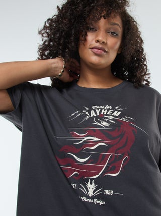 T-shirt 'Vilões' 'Disney' de mangas curtas