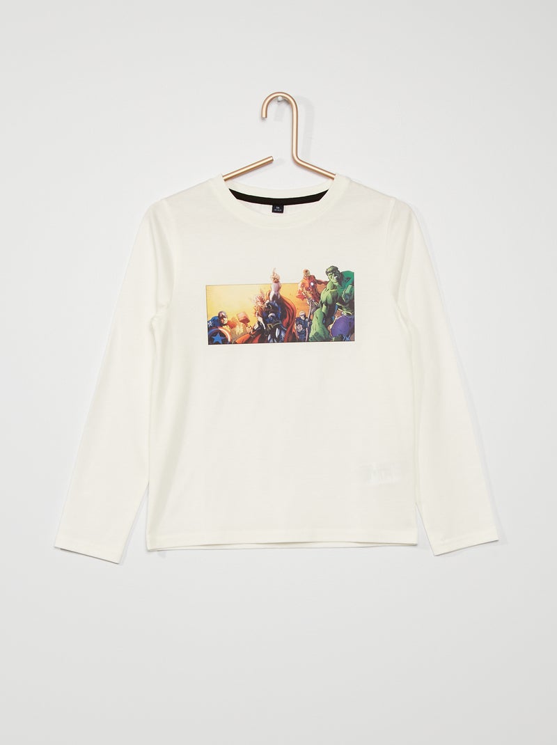 T-shirt 'Vingadores' BRANCO - Kiabi