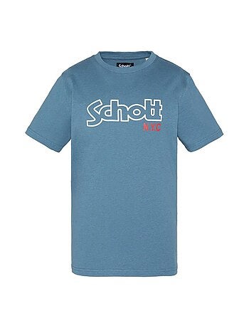 T-Shirt Vintage Verde/Azul para Rapaz Schott