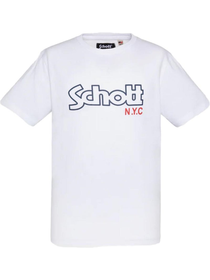 T-Shirt Vintage Branco para Rapaz Schott Branco - Kiabi