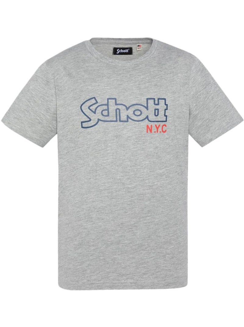 T-Shirt Vintage Cinzenta para Rapaz Schott Cinza-prateado - Kiabi