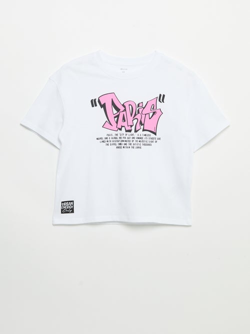 T-shirt vintage com estampado de skate de manga curta - Kiabi T-shirt vintage com estampado de skate de manga curta - Kiabi