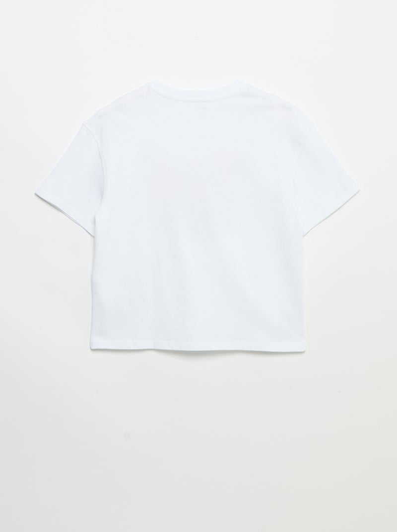 T-shirt vintage com estampado de skate de manga curta Branco - Kiabi