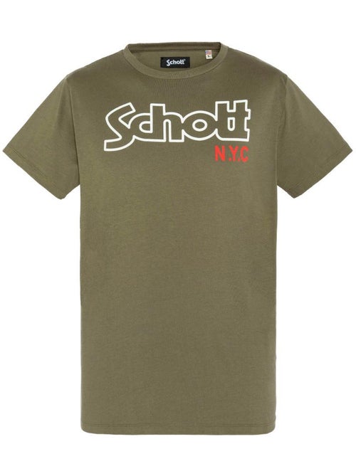 T-shirt Vintage Kaki para Homem Schott - Kiabi
