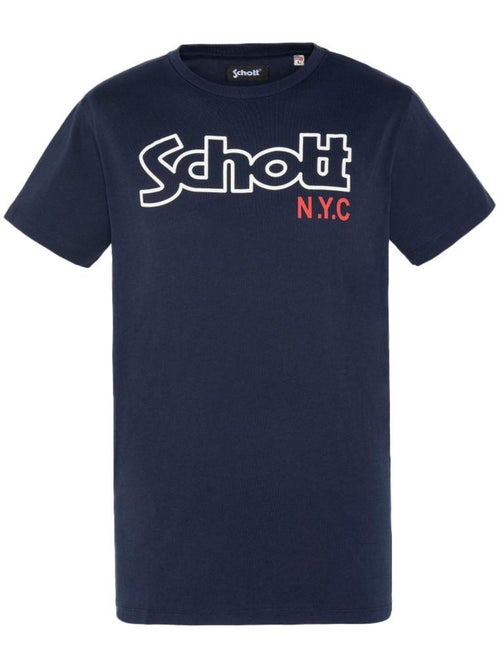 T-shirt Vintage Schott Marine para Homem - Kiabi