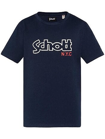 T-Shirt Vintage Verde/Azul para Rapaz Schott