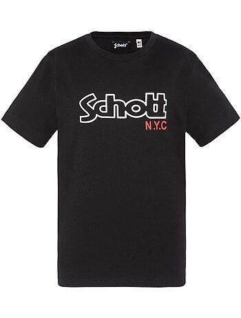 T-shirt vintage schott para rapaz preto