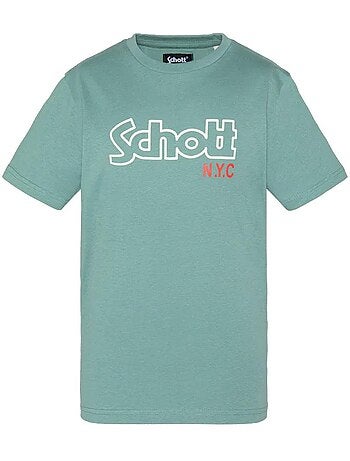 T-Shirt Vintage Verde/Azul para Rapaz Schott