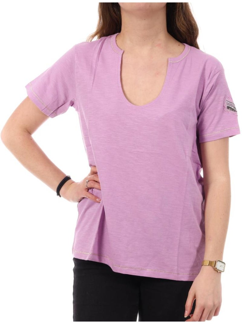 T-Shirt Violeta Kaporal FIONA para Mulher Roxo - Kiabi