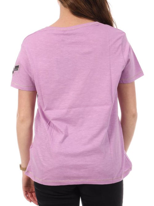 T-Shirt Violeta Kaporal FIONA para Mulher - Kiabi T-Shirt Violeta Kaporal FIONA para Mulher - Kiabi