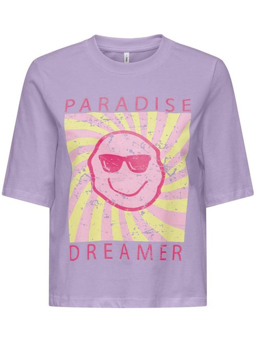 T-shirt Violeta Menina Kids ONLY Carty-sun - Kiabi