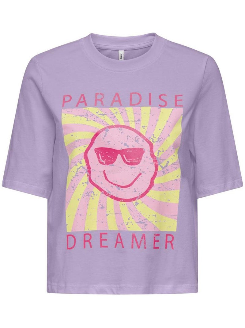 T-shirt Violeta Menina Kids ONLY Carty-sun Roxo - Kiabi
