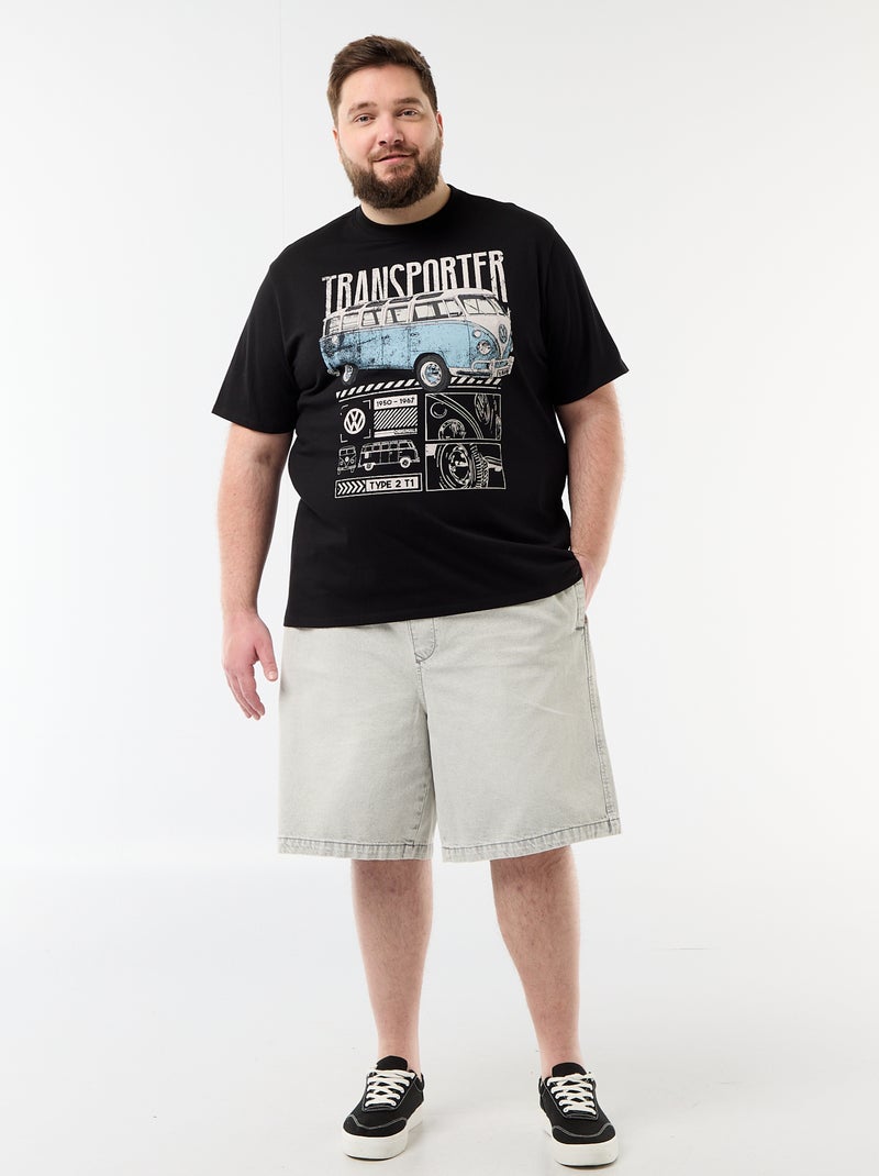 T-shirt 'Volkswagen' de manga curta Preto - Kiabi