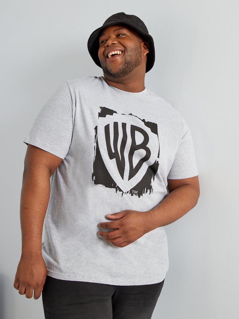 T-shirt 'Warner Bros' gola redonda Cinza Mesclado - Kiabi