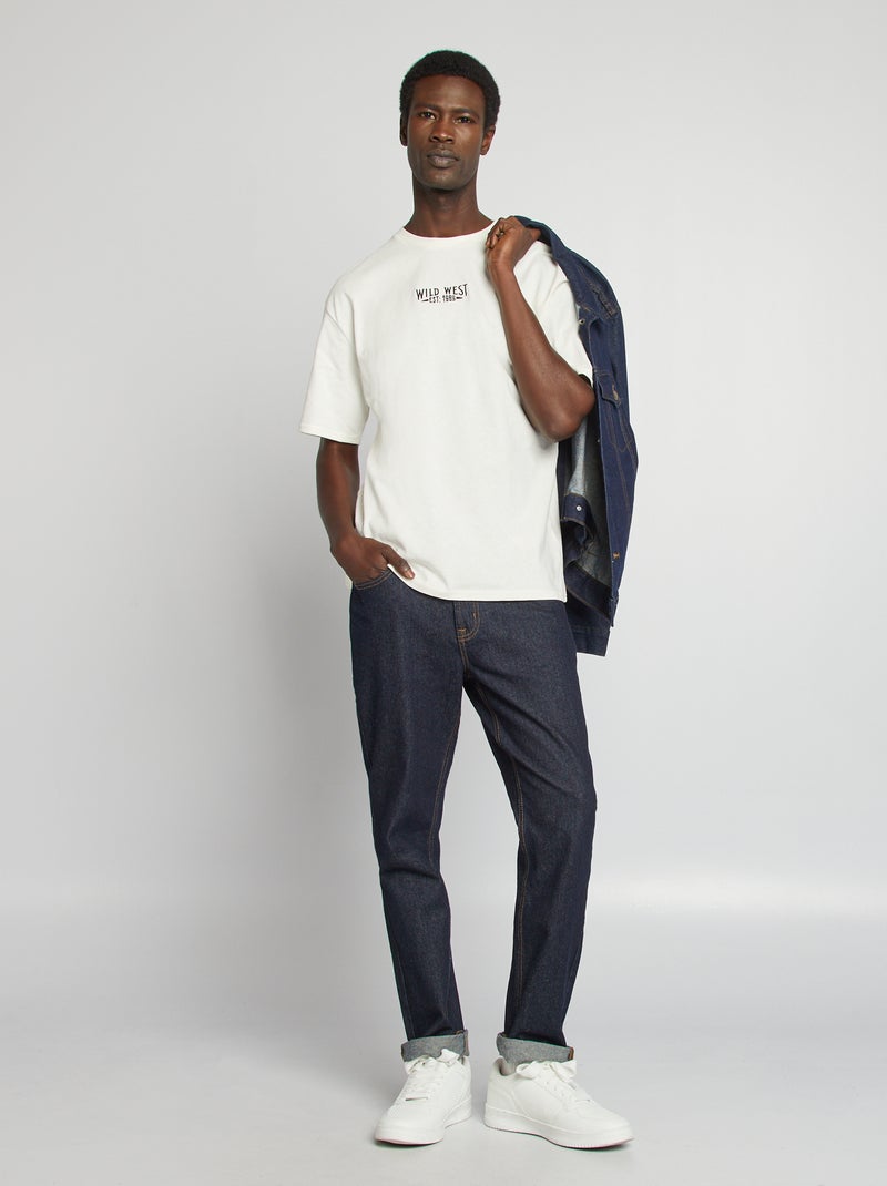 T-shirt 'Wild West' de manga curta Branco - Kiabi